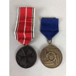 Two German medals, one eight year service (2)