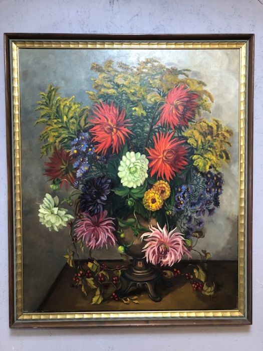 LING, 'Autumn Purple', oil on canvas, Royal Academy exhibition entry 1961, signed lower right, - Image 11 of 18