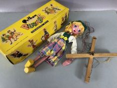 Vintage Pelham puppet of a girl, in original box