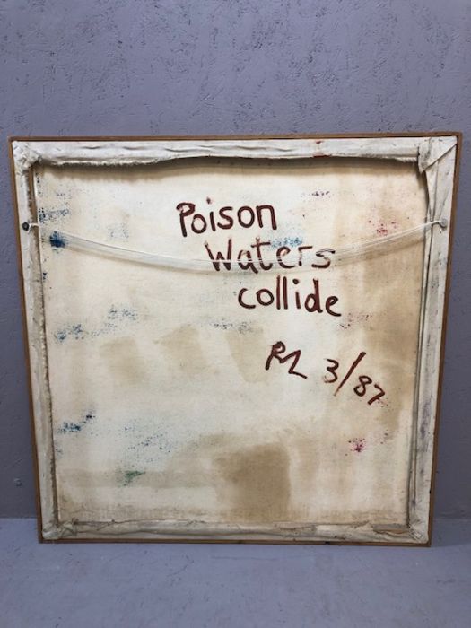 RUPERT LOYDELL, (British, Contemporary) 'Poison Waters Collide', acrylic on canvas, 1987, signed - Image 9 of 10