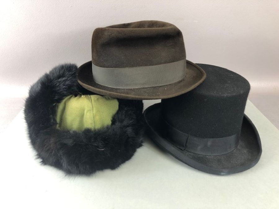 Three vintage hats