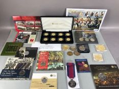 Collection of Royal Mint, Jubilee Mint coins medals and stamps some in original unopened packaging