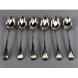 Set of six silver hallmarked teaspoons for Sheffield by maker Robert Pringle & Sons total weight