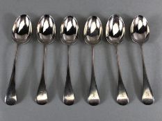 Set of six silver hallmarked teaspoons for Sheffield by maker Robert Pringle & Sons total weight