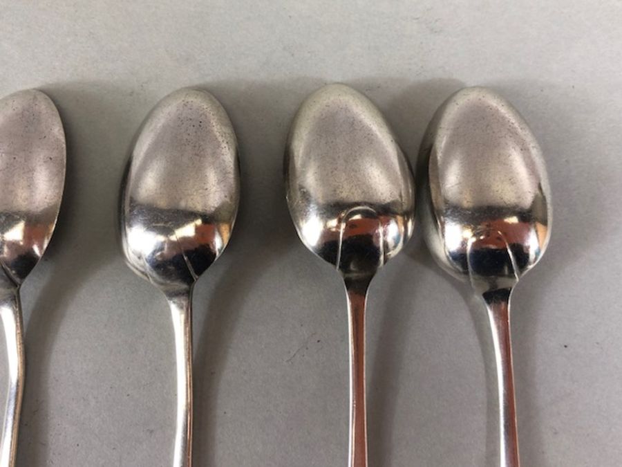 Set of six silver hallmarked teaspoons for Sheffield by maker Robert Pringle & Sons total weight - Image 9 of 11