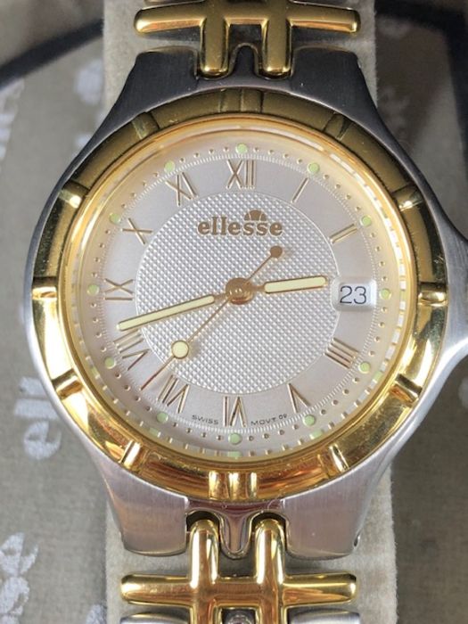 Ellesse wristwatch with stainless steel strap and case with Gold detailing 03-0041-202 in original - Image 2 of 11