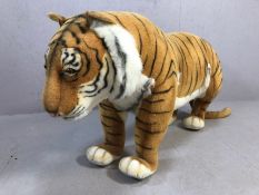Very large floor-standing tiger by 'Hamleys', approx 125cm in length x 75cm in height