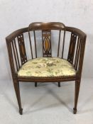 Edwardian inlaid bedroom chair