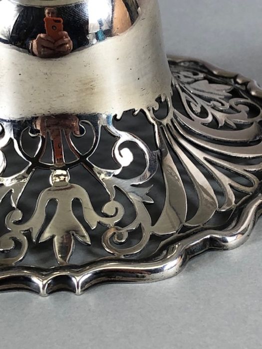 Victorian Silver hallmarked Tazza with pierced decoration on stepped and pierced foot hallmarked for - Image 13 of 17