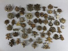 Militaria: Collection of Military cap badges and insignia more than 50