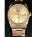 Rolex. A stainless steel automatic calendar bracelet watch Rolex Oyster Perpetual DATEJUST model