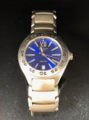 Tissot stainless steel wristwatch with Blue face and date aperture S463/563