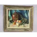 KATHLEEN M LLOYD, Oil on canvas of a still life, signed lower right, exhibition labels verso to