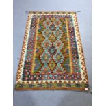 Chobi Kilim rug, approx 155cm x 98cm
