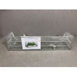 Metal window box, approx 104cm x 27cm x 26cm tall, new in packaging