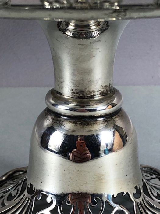 Victorian Silver hallmarked Tazza with pierced decoration on stepped and pierced foot hallmarked for - Image 11 of 17