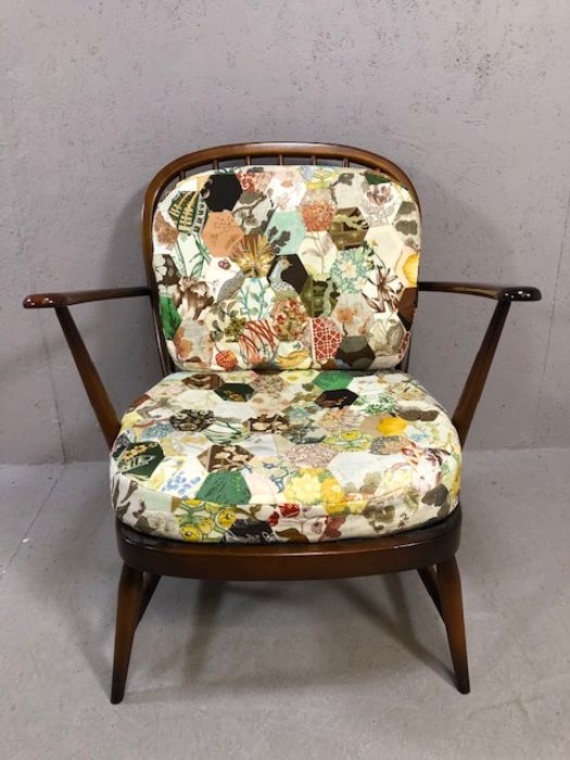 Low stick back Ercol armchair
