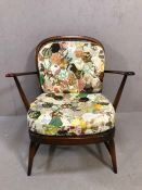 Low stick back Ercol armchair
