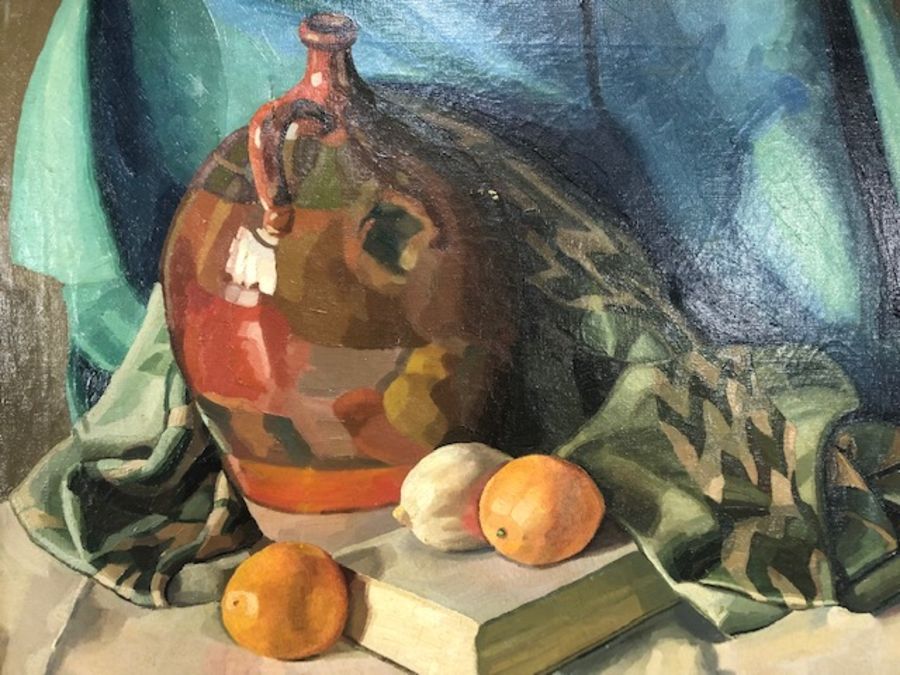 KATHLEEN M LLOYD, Oil on canvas of a still life, signed lower right, exhibition labels verso to - Image 2 of 16