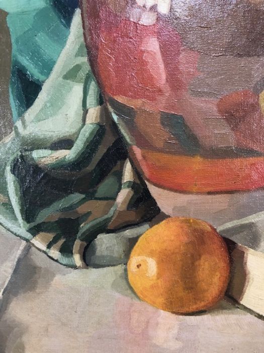 KATHLEEN M LLOYD, Oil on canvas of a still life, signed lower right, exhibition labels verso to - Image 4 of 16