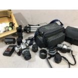 CANON EOS300D - DIGITAL CAMERA and a Minolta X - 300 with six lenses to include Sigma Zoom, 18 -