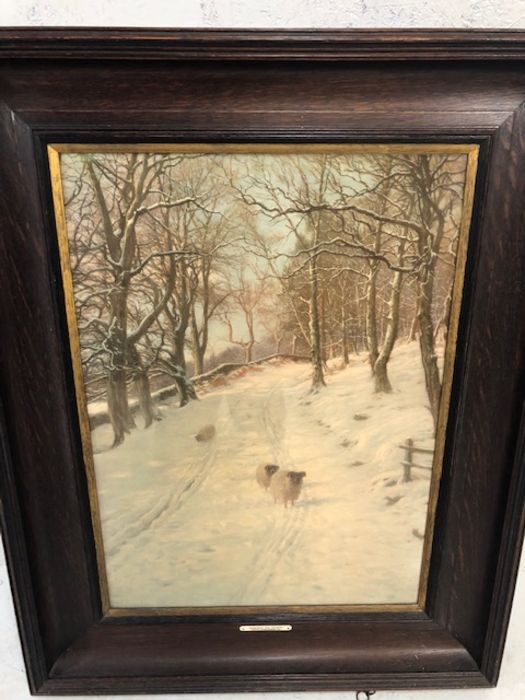 After JOSEPH FARQUHARSON (1846-1935) Coloured print, 'Sunlight and Shadow', approx 67cm x 48cm, in