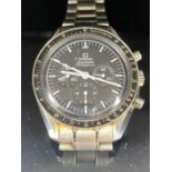 Omega Speedmaster Professional chronograph 'Moonwatch' stainless steel gentleman's wristwatch,