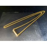 15ct Gold chain approx 42cm long and 3.7g