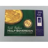 Half Sovereign dated 2001 from the Royal Mint