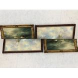 Two oil paintings of ships, one 'after S Watters' in gilt frame, the larger with indistinct