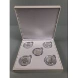 Silver Coin set: Elizabeth II 2019 "Silver Sovereign" five-coin proof set, in capsules and case of