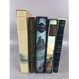 Folio Society books of sea fairing interest, Moby Dick, The Wreck of The Wagner, A Narrative of