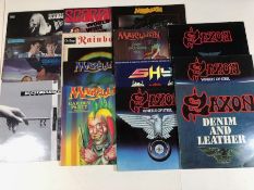 15 HARD ROCK/HEAVY METAL LPs/12" including: Scorpions (In Trance, Lovedrive, Animal Magnetism, Crazy