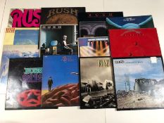 13 RUSH LPs including: S/T, Sailing Into Destiny, Grace Under Pressure, Caress Of Steel, 2112,