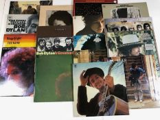 16 BOB DYLAN/THE BAND LPs including: The Freewheelin', Times They Are A Changin', At Budokan,