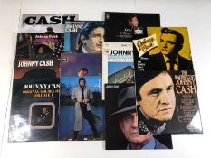 12 JOHNNY CASH LPs including: The Legend Of, America, Golden Hits, Ring Of Fire, Rainbow, A Thing
