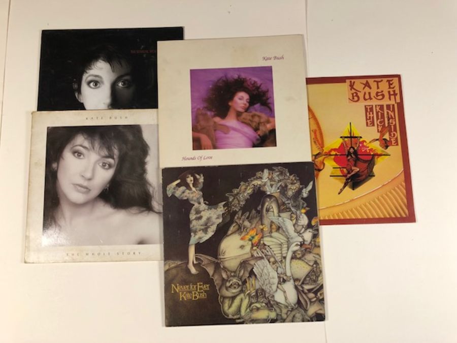 5 KATE BUSH LPs including: Hounds Of Love, Sensual World, Kick Inside, Never Forever, The Whole