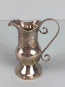 Silver cream Jug, Planished silver cream jug Charles Gibson London 1931 approximately 123.43g