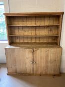 Antique pine dresser, antique bleached pine dresser, 2 door cupboard with internal shelf and