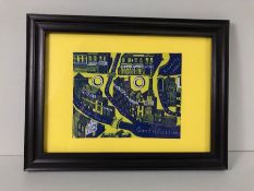 GRAYSON PERRY (British b.1960), 'Gentrification Cloth', approx 15cm x 19cm, framed