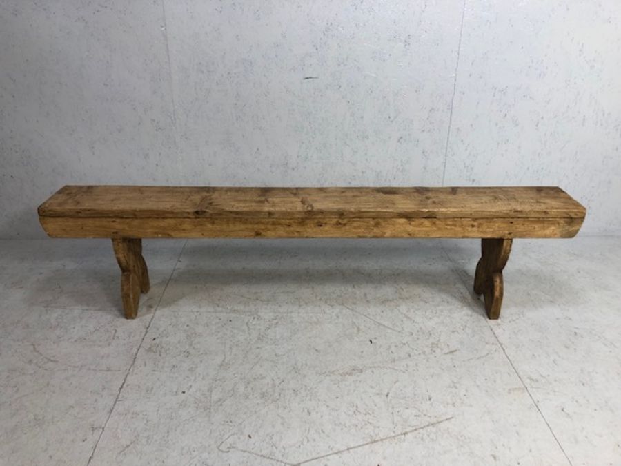 Modern oak bench, approx 182cm in length