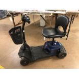 CareCo Mobility Scooter in blue/back, with charger