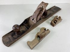 Vintage tools, large Stanley jointer plane, a Shoulder plane and a bullnose plane all A.F