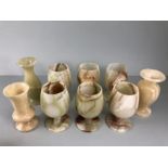 Collection of Onyx to include six matching goblets, (one piece A/F)