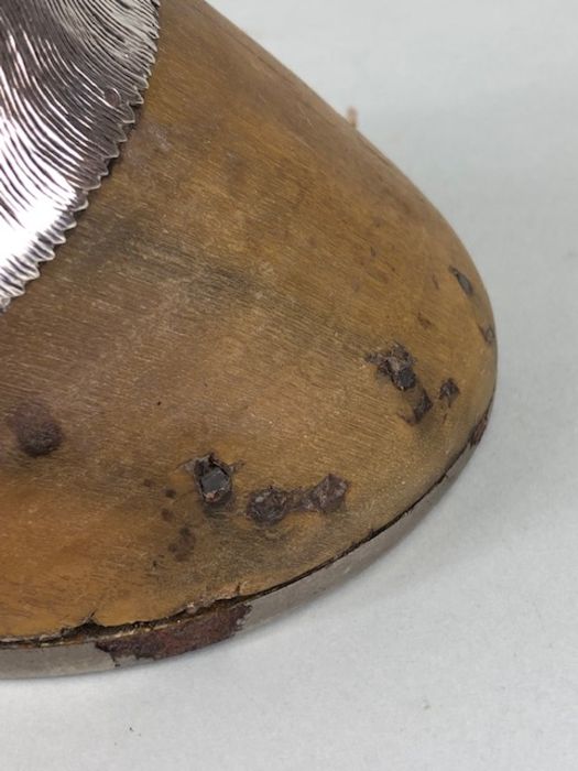 Silver ink well horses hoof, Ink well made from a horses hoof with English silver mounts - Image 10 of 21