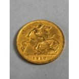 Gold Half Sovereign dated 1910