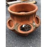 terracotta garden strawberry pot