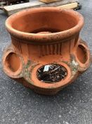 terracotta garden strawberry pot