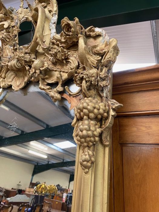 Very large Antique gilt framed, highly ornate mirror, with foliate decoration, approx 250cm x - Image 3 of 13