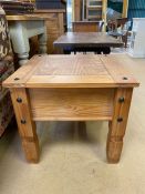 Pine coffee table, Modern Pine coffee table of solid construction in South American style